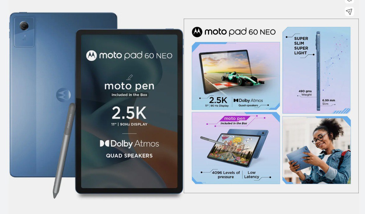 beyond_cart's tweet image. Best Tablet under ₹ 15000 - Thoroughly reviewed🔥
#tabletteandroid #Gadget #Ad 
NOTE: Only For Plus Members

MOTOROLA Pad 60 neo 128 GB ROM 11inch With Wi-Fi Only Tablet

Deal Price: ₹12,899💥             Reg price: ₹15,990

 fktr.in/wsM10BW

3000 Off With SBI CC