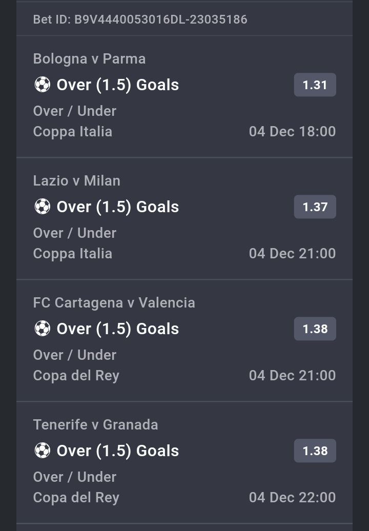 UbyBenson's tweet image. 3 &amp;amp; 5 odds winning tickets on Bet9ja🏆⚽⚽

3RJNSJR
3RJNNSV

#Bet9jacode