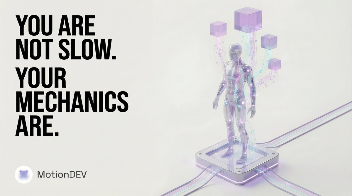 You are not slow. Your mechanics are.

Movement regulates brain efficiency. Elite execution begins in biomechanics, not mindset.

Your posture, breath, gait, and muscle tension shape how fast you think, decide, and react. Inconsistent mechanics force the brain to compensate. That