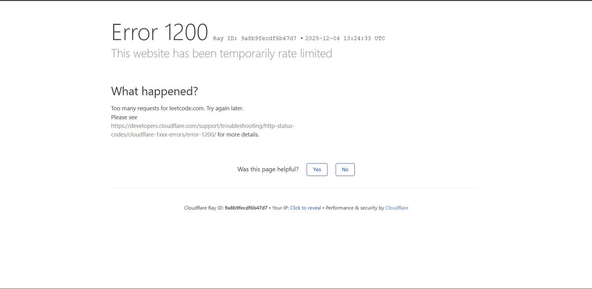 ShivrajTaware04's tweet photo. What the heck??  
Again, LeetCode is Down. Is it only with me?? 

CloudFlare?? https://t.co/lboFEfrdGU