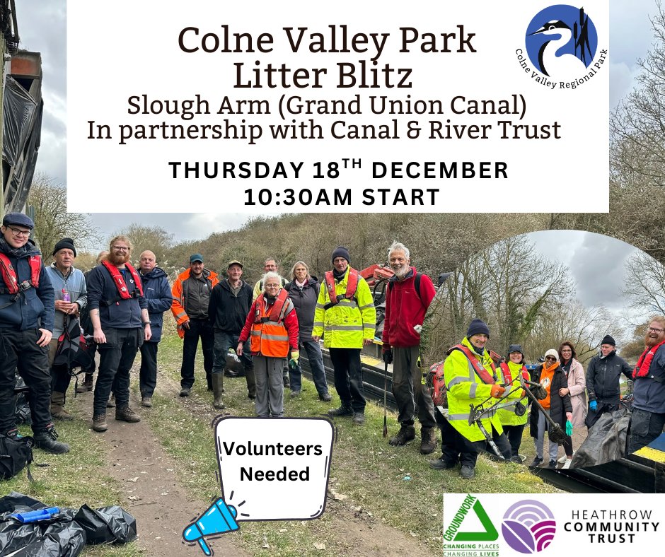 Colne_Valley's tweet image. Come join our litter pick at 10:30am Thursday 18th December along the Slough Arm of the Grand Union Canal #Cowley #Iver a joint event organised by the Colne Valley Park @CanalRiverTrust &amp;amp; @SloughCanal. Please register in advance. More details here:
colnevalleypark.org.uk/events/join-us…
