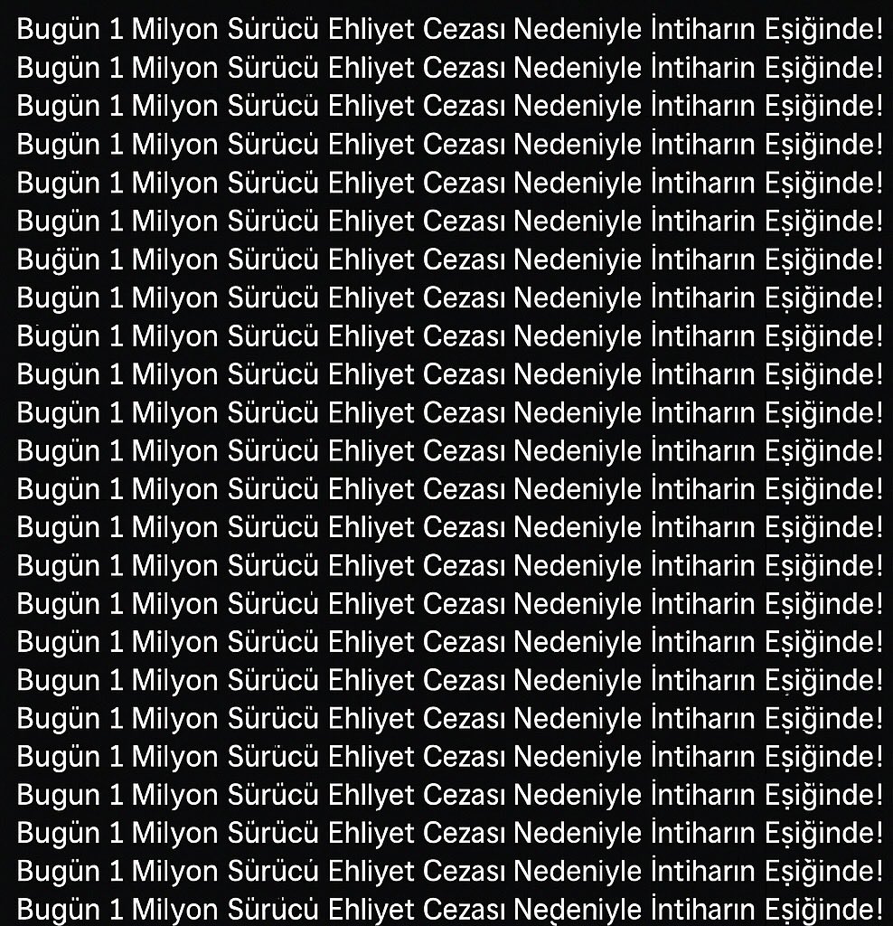 İşsiz kaldık bizde mi intihar edelim bunu mu yapalım ne istiyorsunuz ki neden hala bir af gelmiyor!!
Komisyondan ŞoföreAdalet

ŞoförEhliyetDerdinde