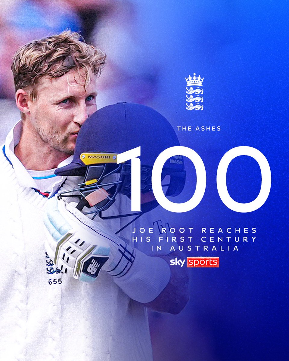 SkyCricket's tweet image. JOE ROOT GETS HIS FIRST TEST TON IN AUSTRALIA!  👑