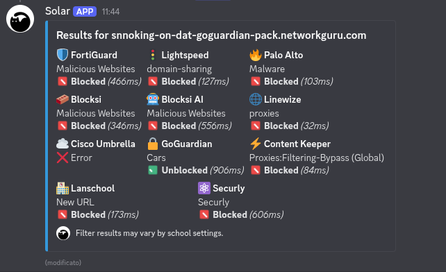 NebuliLabs's tweet photo. its blocked EVERYWHERE except for goguardian bro that is how slow they are. https://t.co/xUreSrGdkR