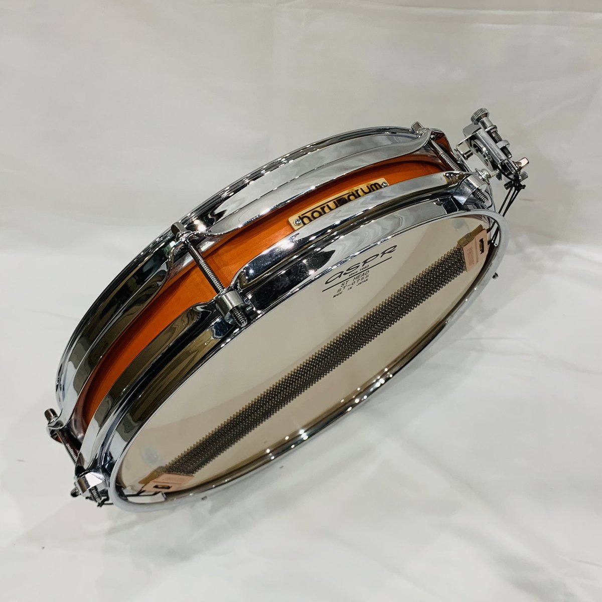 watanabe_drum's tweet photo. 【入荷しました！】
No.83 Orange MP-1223
12"×2.3" Maple10ply
¥62,000-(税込)
#ワタナベ楽器店 https://t.co/5WZhLFK9TL