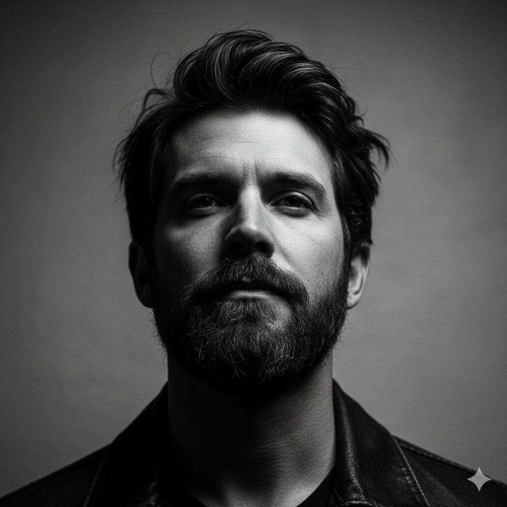 Cinematic Depth: A Striking Monochrome Portrait