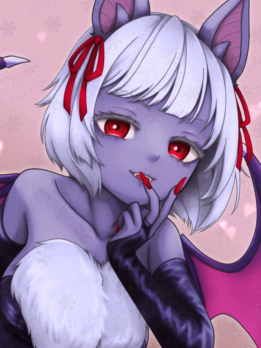 773tmik's tweet image. I had the opportunity to draw another wonderful OC! The bat girl is so cute!　#VGencomm