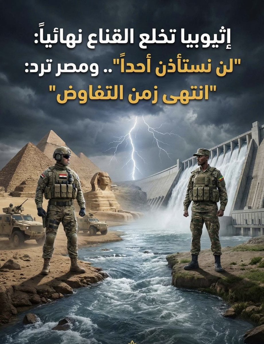 مصـــــــــر تزلزل الأرض تحت أقدام العبيد
بعد تصعيد إسرائيل ضد مصر إثيوبيا تهاجم مصر بشدة في نفس اليوم...

إثيوبيا تخلع القناع نهائياً: "لن نستأذن أحداً".. ومصر ترد: "انتهى زمن التفاوض"

🔴اللي حصل النهاردة مش مجرد بيان دبلوماسي، ده "إعلان حرب كلامية" سافر. إثيوبيا قررت تخرج عن