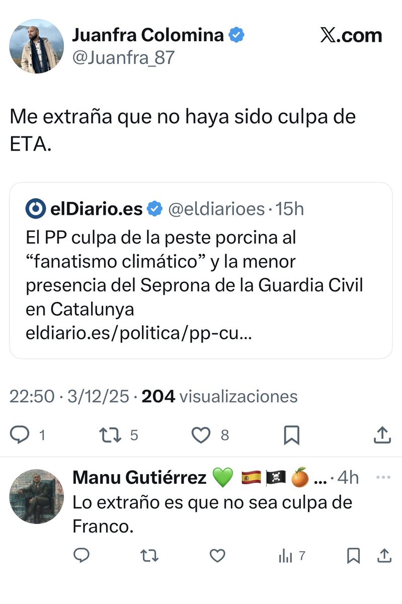 Juanfri es la razón por la que no abandono tuiter. ¿Dónde si no poder disfrutar de semejantes espectáculos? 😂😂😂