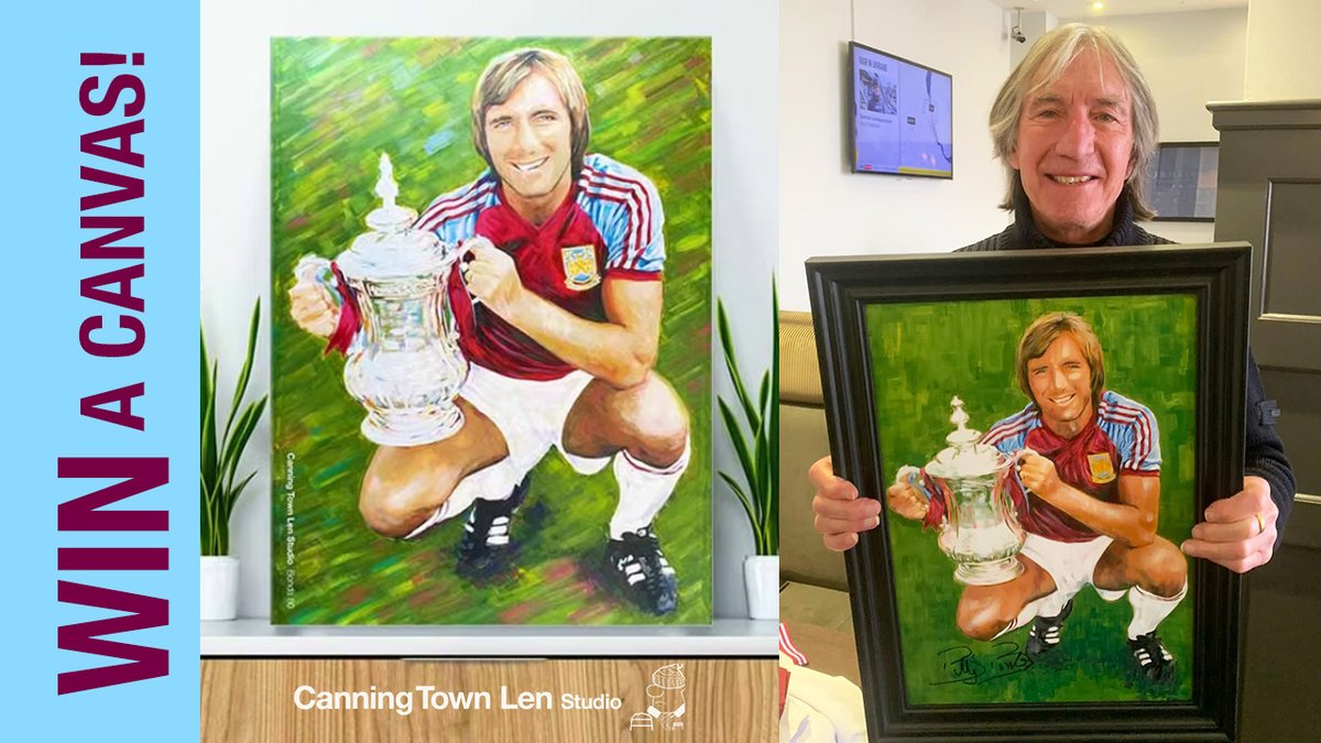 MATCHDAY GIVEAWAY - If  West Ham beat Man Utd, someone can WIN a Billy Bonds canvas print.  Follow, like and RT for a chance to win.