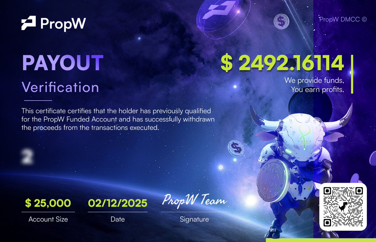 🎉 Big applause to all amazing PropW traders who turned skills into real profits last week!
Your consistency, your drive — that’s what defines a true trader 💪🔥
Let’s keep growing stronger and winning together! 🚀📈
#PropW #FundedTrader