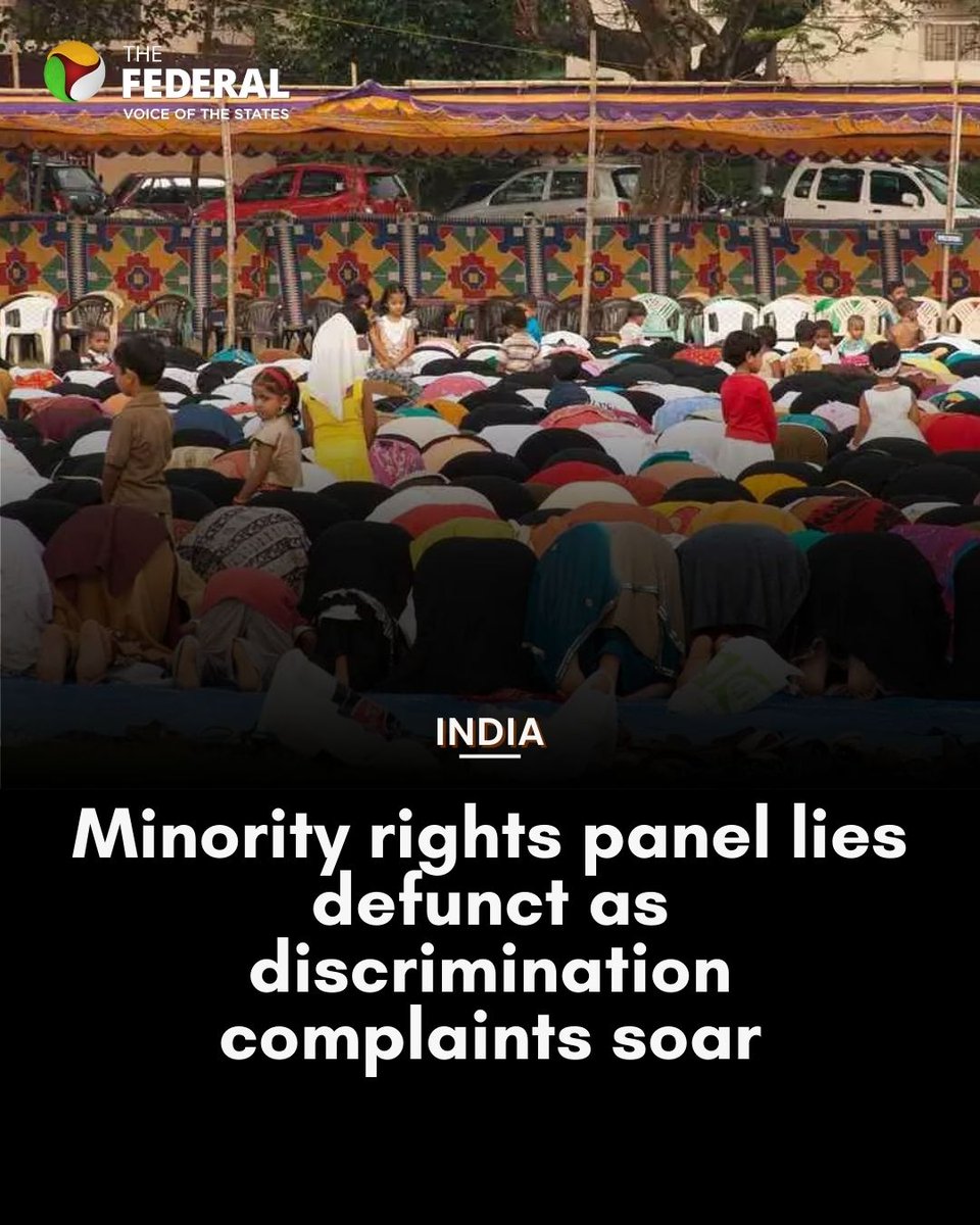TheFederal_News's tweet photo. Complaints of discrimination from minority communities are piling up before the National Commission for Minorities, with Union govt data showing a significant rise in pendency over the past five years, writes @AnyaShankar.
Read more: https://t.co/RlwEUlJiPF
#IndiaMuslims #Muslims #MinorityRights