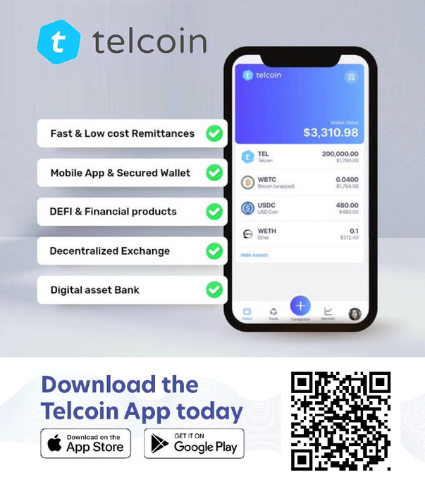 PuchUser's tweet image. Trade, store, send money smarter with #Telcoin ! 🏦

Download the $TEL App (telco.in/referral?invit…)

👥 Use my Referral Code: 508f8dd57ab

Buy some $TEL tokens in the Telcoin App &amp;amp; Stake for Earn 32% now ! 🪙
