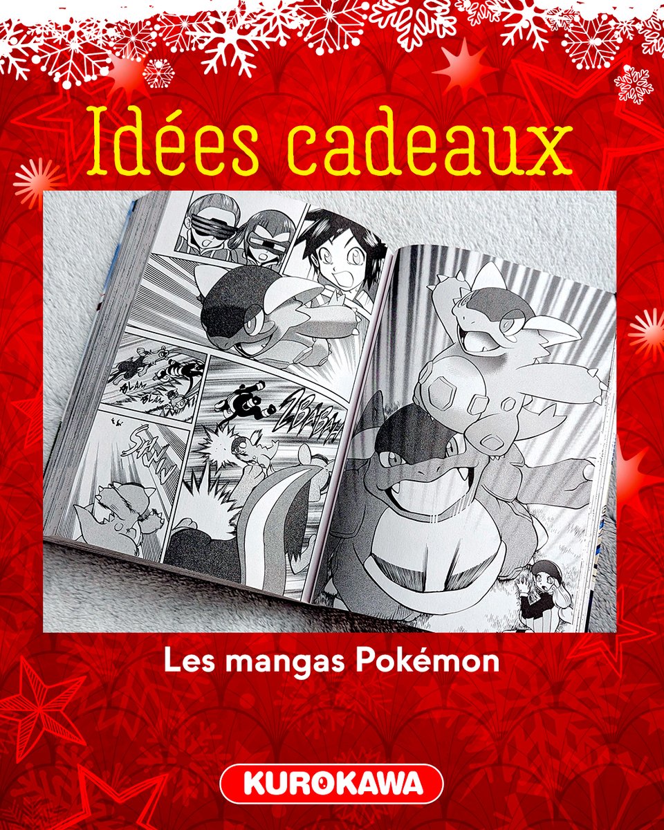 Kurokawa's tweet image. #KuroNoël 🎄 Idées cadeaux manga - Jour 4 🎁

Les mangas Pokémon ⚡

+ d'infos dans les visuels 👀