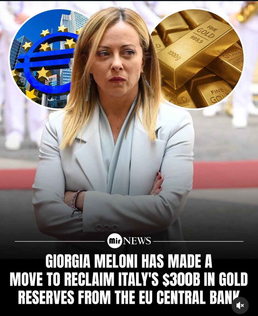amlivemon's tweet image. Everyone wants to criticize the Fed about gold reserves… let’s see why the ECB is freaking out and pushing for diplomatic pressure on Meloni not to do this….