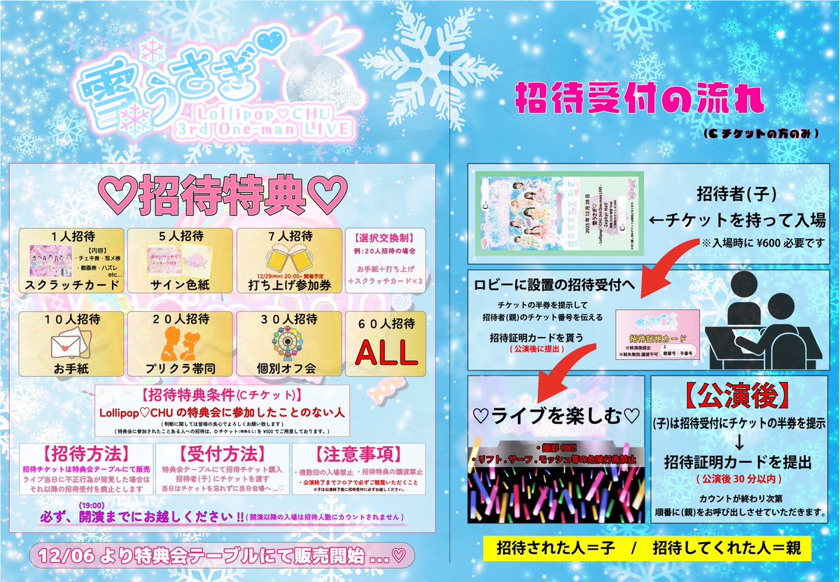 ろりちゅー出演情報 🍭💋 ／ 12月28日(日) 【雪うさぎ♡ - Lollipop