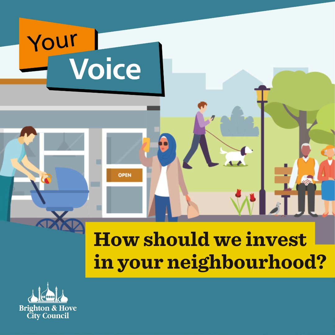 BrightonHoveCC's tweet photo. There's still time to tell us how you think we should spend Better Brighton &amp; Hove funding in your ward. 

Find out which ideas have already been suggested too!

https://t.co/FOenU1gSi4 https://t.co/FNjkaiG9xN