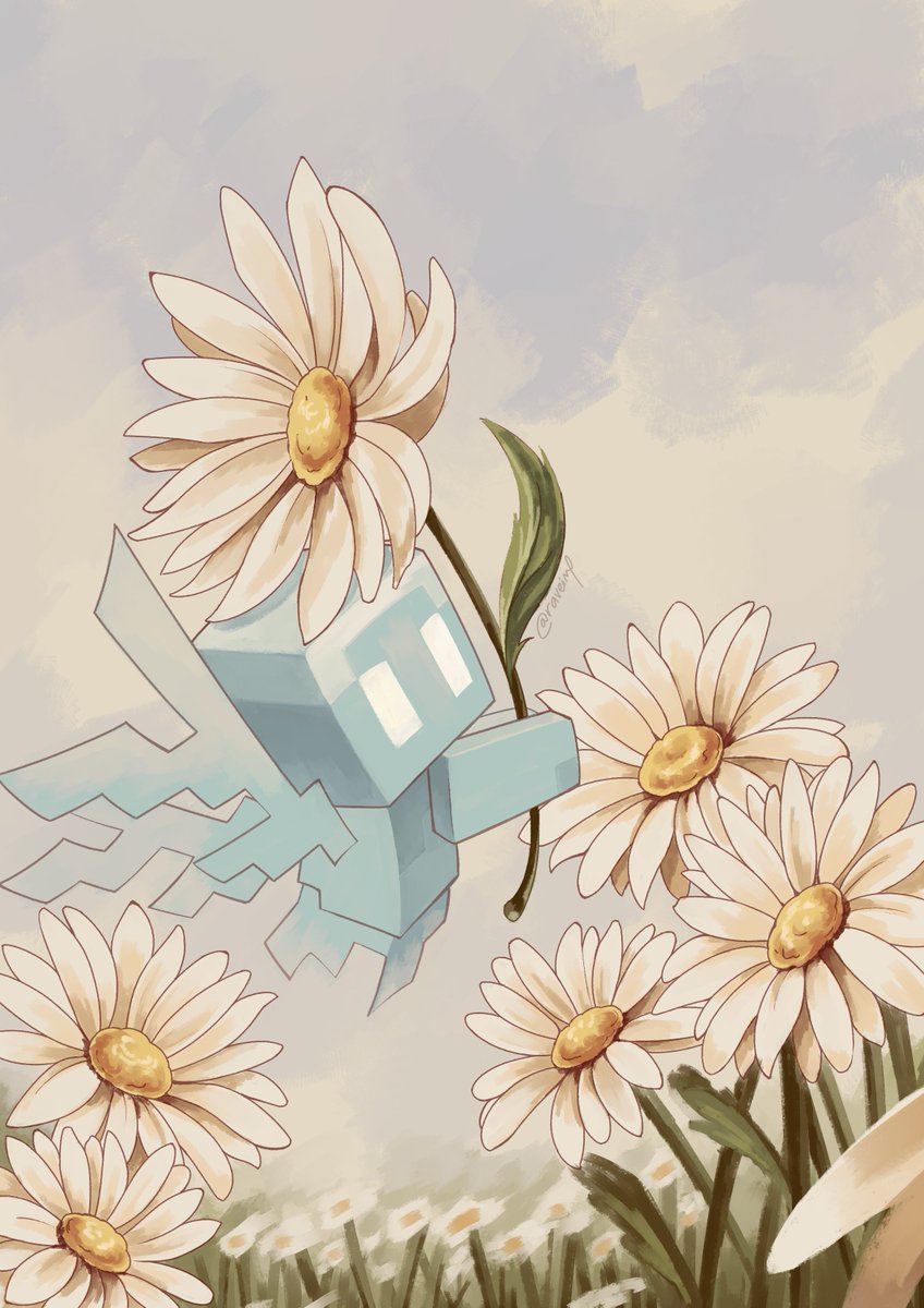 Allay with Oxeye Daisy #minecraft