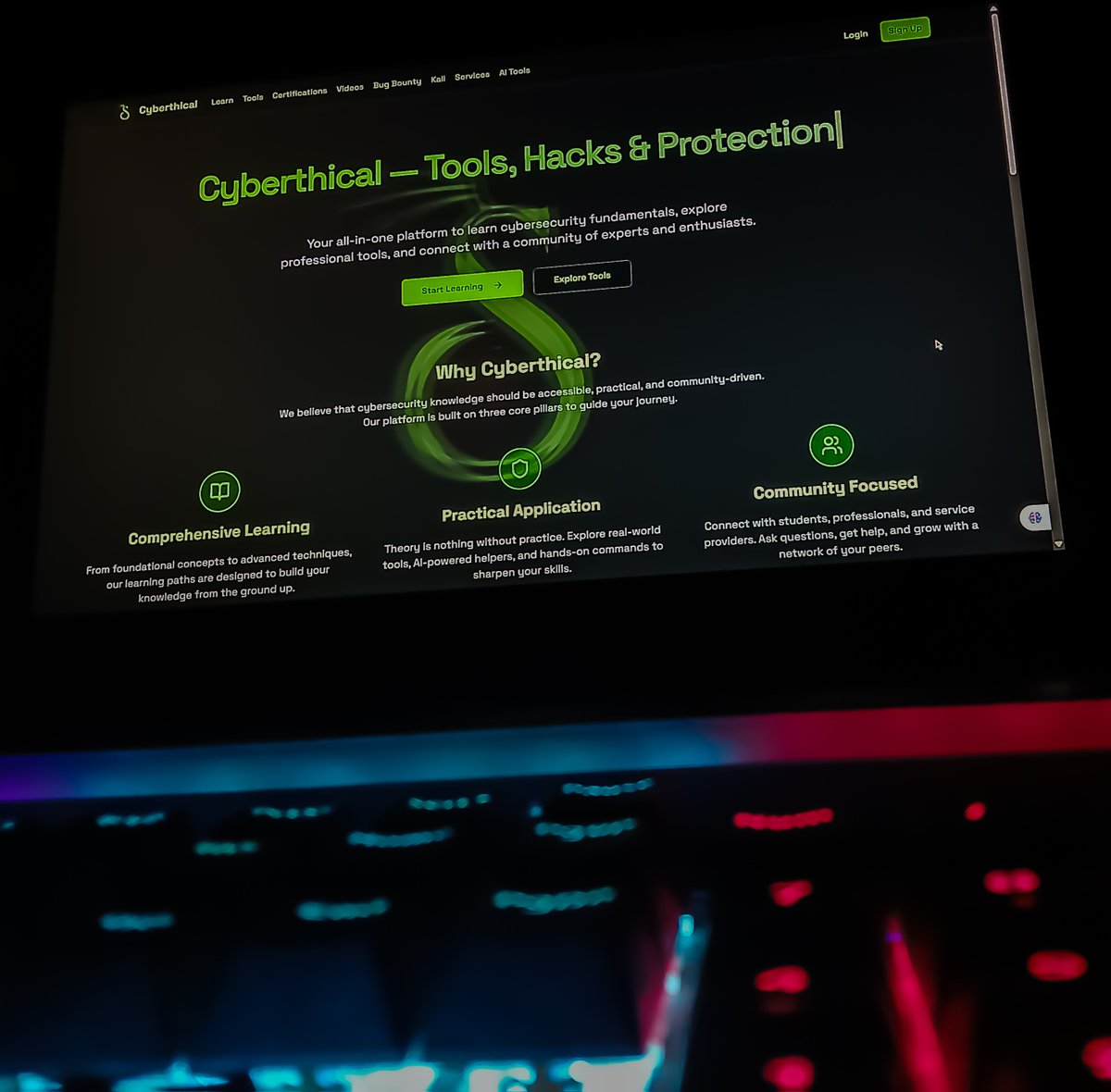 shubh__coding's tweet image. 🚀 Excited to launch @cyberthical  — a platform where anyone can learn cybersecurity &amp;amp; businesses can hire trusted experts.

🔒 Learn paths, cert guides, AI tools 
🛡️ Expert services
✨ Built with Firebase, Next.js &amp;amp; GSAP
👉 cyberthical.com

#Cyberthical