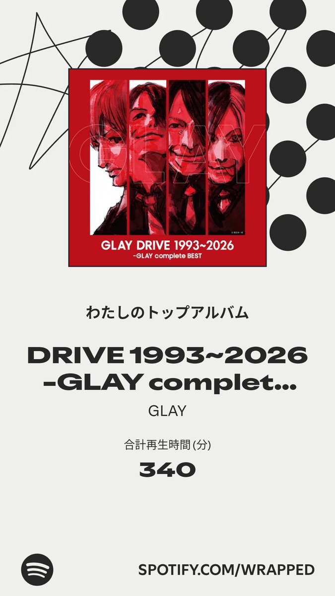 わたしが一番よく聴いたのは「DRIVE 1993~2026 -GLAY complete BEST