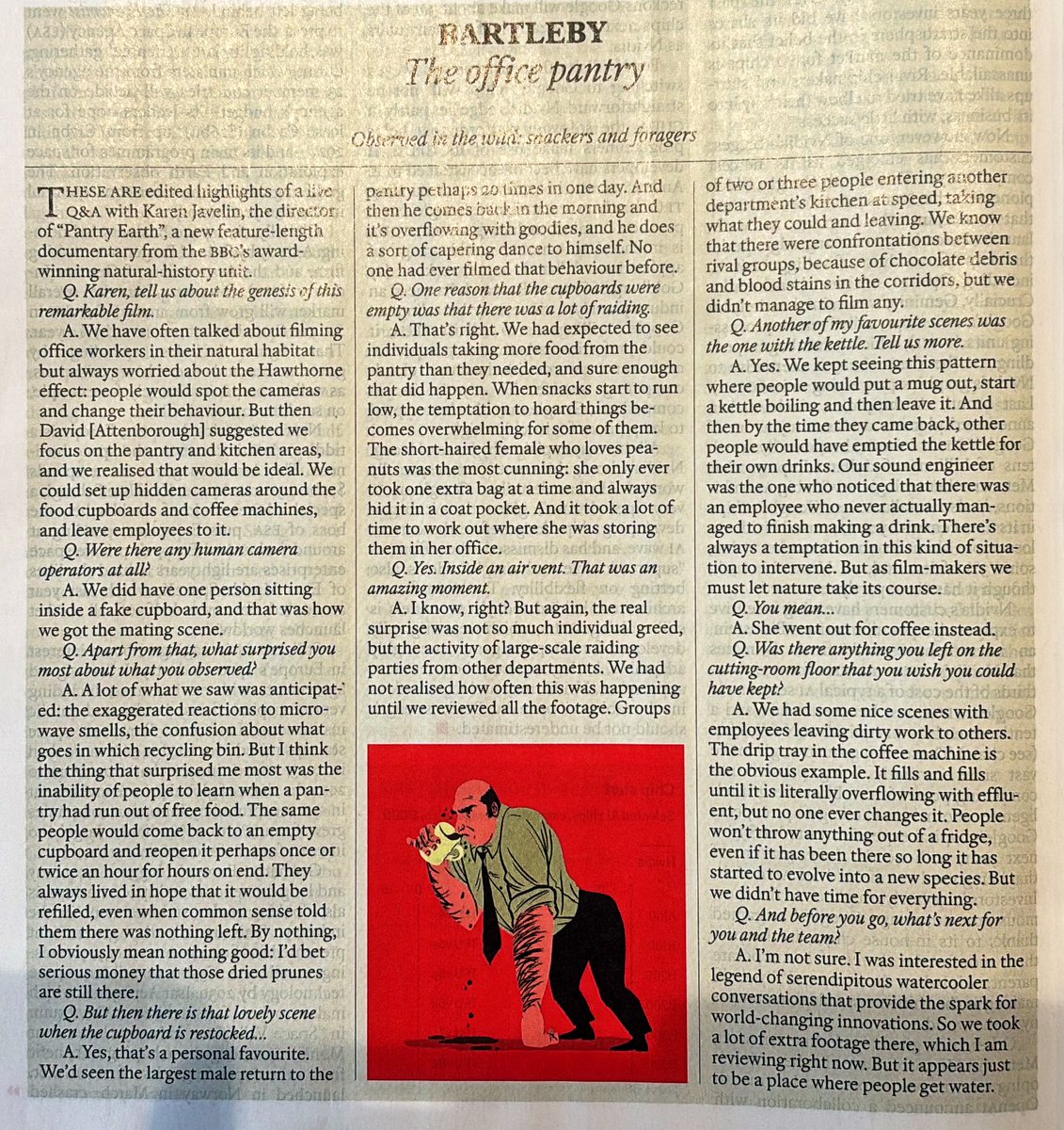 UhdeChristopher's tweet image. Hilarious this week from @TheEconomist - esp halfway down column 1 in the first pic and the first sentence of the second pic