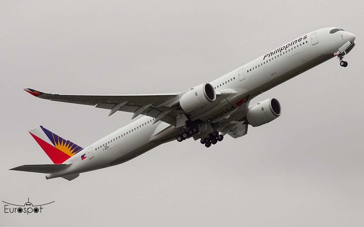 First Airbus A350-1000 for Philippines Airlines departing for its first flight #avgeek  #planespotting #A350 🇵🇭#Philippinesairlines <a href="/Airbus/">Airbus</a>