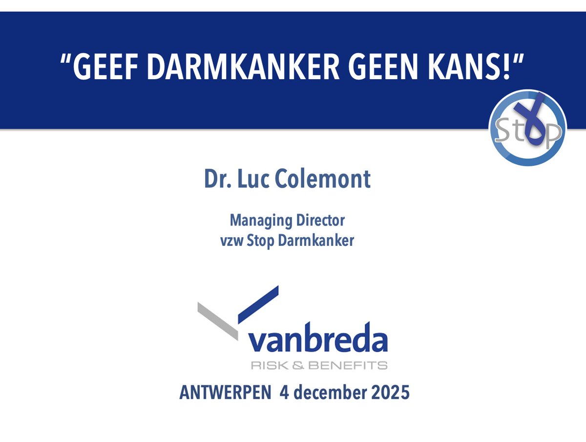 Klaar in Antwerpen bij #Vanbreda ‘Risk &amp; Benefits’ voor <a href="/StopDarmkanker/">Stop Darmkanker</a> keynote #801 😉 #thuismatch 🍀

Kennis delen kan levens redden!

Dit bedrijf zal maar al te goed weten wat het belang van vroegtijdig opsporen van darmkanker is 💙 #DoeDeTest 🙏