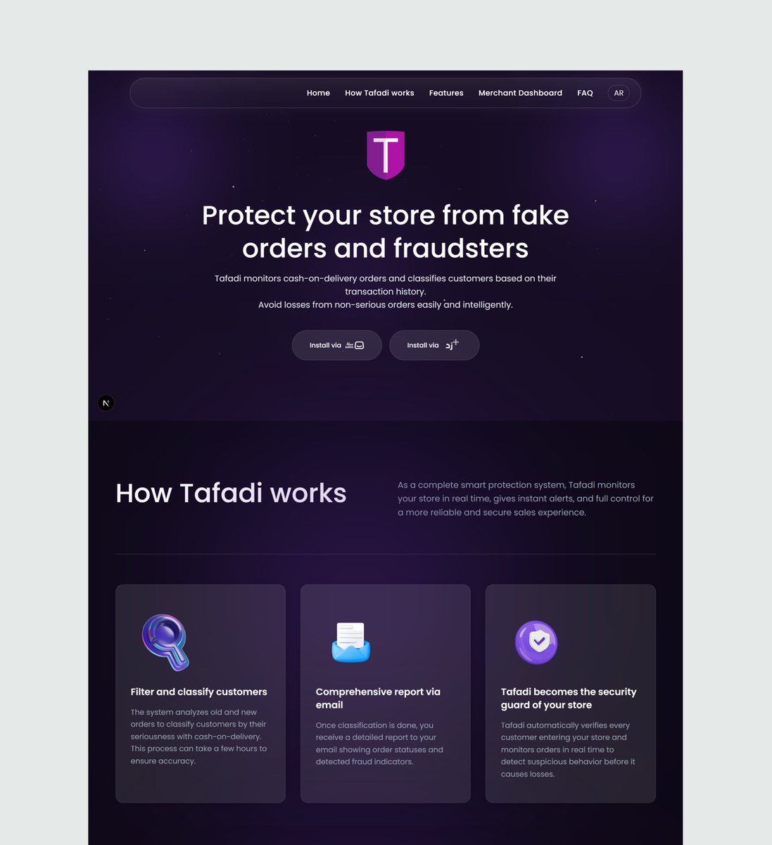 AElakkermi's tweet image. I&apos;m proud to share my latest project!

Full Design &amp;amp; Development of the official Tafadi Platform Website 

Live demo: tafadi-sa.vercel.app

Tech stack:
• Next.js
• TypeScript
• Tailwind CSS

#WebDevelopment #WebDesign #FrontEnd #Freelance #SaudiArabia #تطوير_مواقع #برمجة