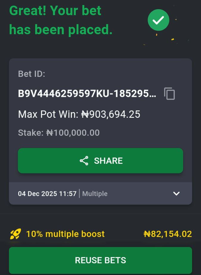 mrgnsports's tweet image. 8+ Odds Banker ⚽⚽ Tossing on Bet9ja 

Today&apos;s Bankers accumulators 🎉🎉🎉

#Bet9jacode 👉 3RJQH2S

Do your +/- LA Boom 💥💥💥

Good luck to us 🙏 more edits here 👉 t.me/+zikwvJsY9Ek4O…