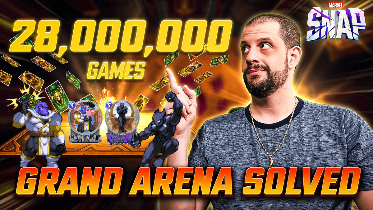 So. I did a thing...

Since we can only use pre-built decks in Grand Arena in Marvel Snap tomorrow... I built a full game simulator to test each of the eight pre-built decks against each other.

28 Million Times...

Live Now on ▶️: "I Already Know The Best Grand Arena Deck"