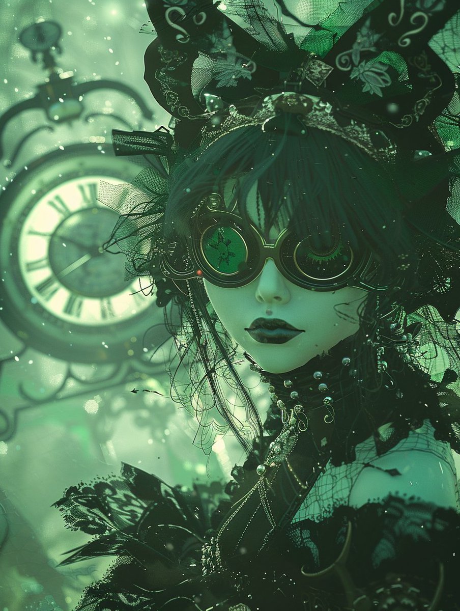 サイバーパンクの国のアリス 時計は逆向きに回っているようだ