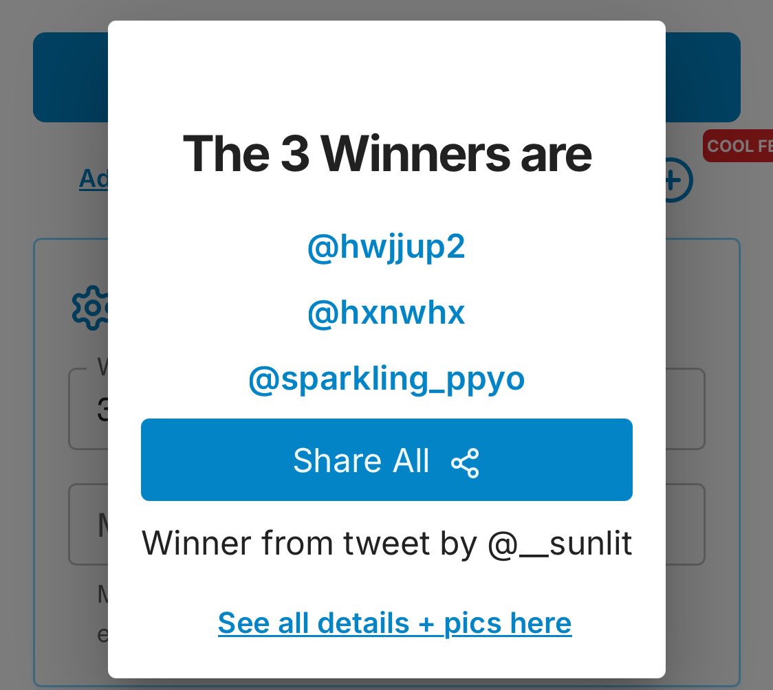 __sunlit's tweet photo. @hwjjup2 
@hxnwhx 
@sparkling_ppyo 

당첨자분들입니다 ! 내일 오후 12시까지 연락 없을 시 재추첨 하겠습니다 판매계획은 아직은 없으나 ,, 추후에 공지 드리겠습니다 많은 참여 해주셔서 감사합니다 !! https://t.co/vHOanuX8D2