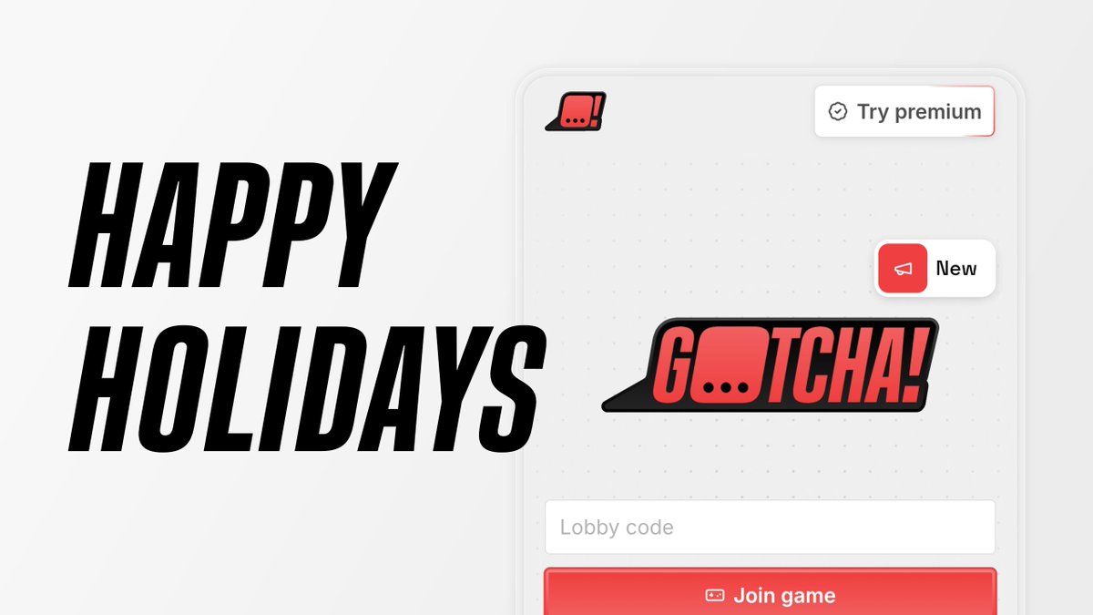 gotcha_to's tweet photo. Happy holiday period, everyone!🍾 Enjoy 2 days of free premium during December!🎁 https://t.co/VIDTIUhuc7