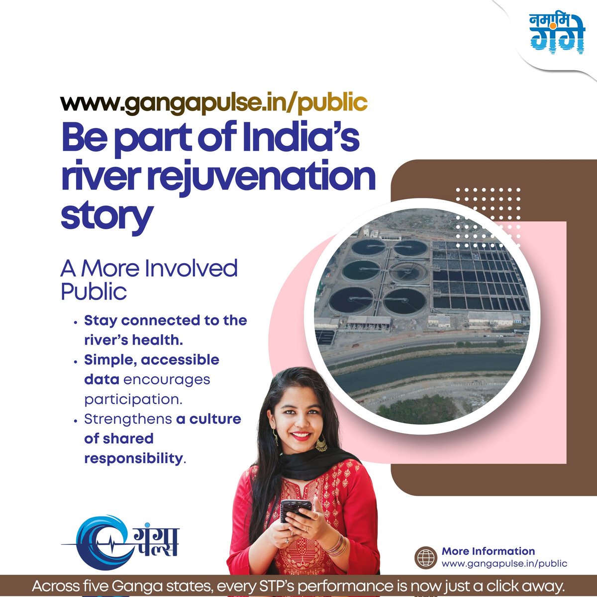 River rejuvenation becomes stronger when citizens stay informed.

Ganga Pulse makes it easier to stay engaged with real-time information, empowering communities to support a cleaner, healthier Ganga.

Check Ganga's pulse today: gangapulse.in/public

#GangaPulse #NamamiGange