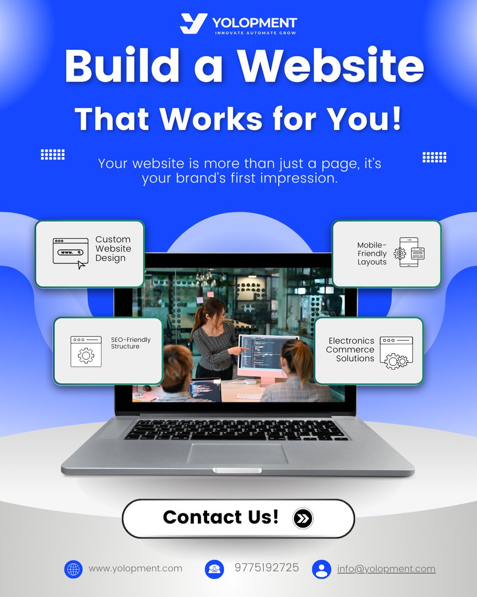 YolopmentIT's tweet image. #WebsiteDevelopment #WebDesign #WebsiteDesign #WebDevelopmentCompany #CustomWebsite  #WebDevelopmentIndia
#BusinessWebsite #DigitalSolutions #UIUXDesign #WebsiteLaunch #WebAgency #OnlineBusiness #WebDeveloper #ModernWebsite
#WebsiteForBusiness #WebDesignAgency #WebDevelopment