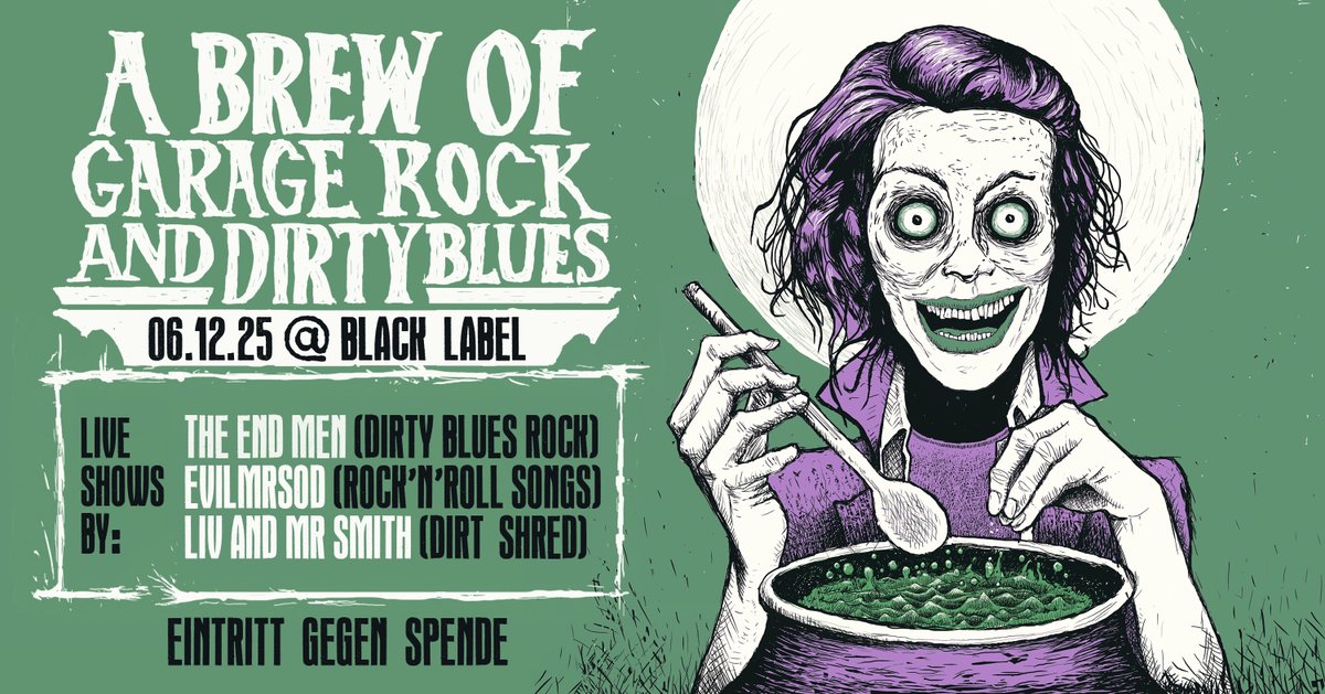 EvilMrSod's tweet photo. We're back!!! This is happenning on Saturday, Leipzig! A Brew of Garage Rock and Dirty Blues...  https://t.co/KE0mf4wlaz
#evilmrsod #konzert #blacklabel #Leipzig #sachsen https://t.co/NOya2EwzDq