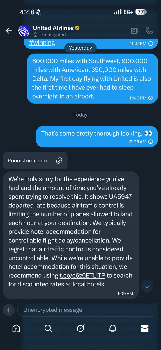 TownsTurner's tweet photo. @AmericanAir @united @united - some folks are starting to pay attention here so I will continue to make our DM public. https://t.co/y299xi5Uo2