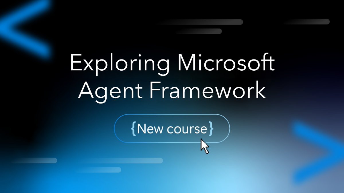 Learn how to build prod-ready AI agents using the Microsoft Agent Framework (MAF) — plus how it stacks up against Semantic Kernel and AutoGen.

Get started: msft.it/6019tjxOX