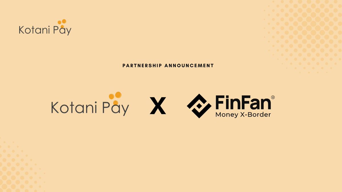 Kotani Pay x @Finfan

We’re partnering with <a href="/FinFanIo/">FinFan</a> , Vietnam’s financial connectivity platform, to power real-time inbound remittances into Vietnam using stablecoin liquidity.
Strengthening Asia–Africa payment rails.

Read full release ↓
kotanipay.com/blogs/693175f9…