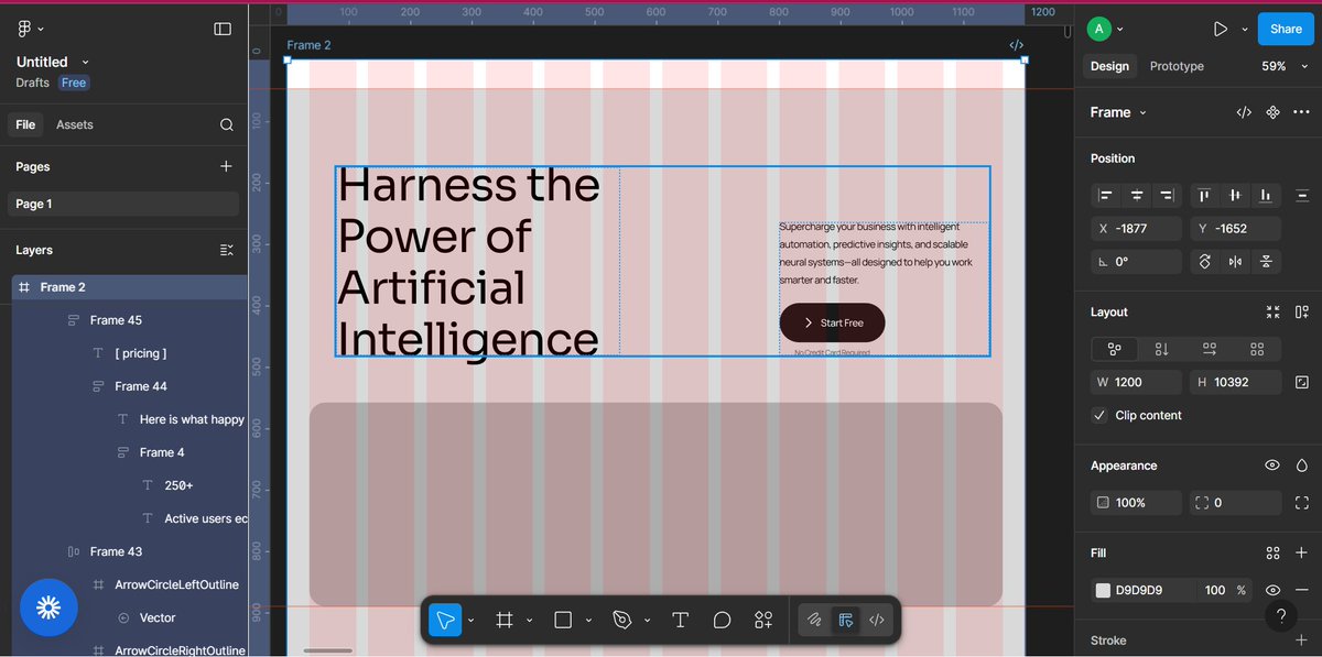 I have been designing this landing page in <a href="/figma/">Figma</a> for more than a week and am still not done.

I have been so busy these days that I can't even open my laptop to work.

Being a teacher is not easy.
I must stop this 😀