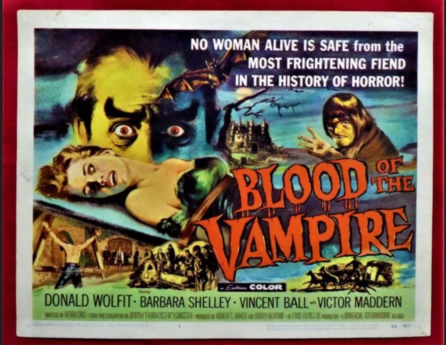 Star of the earliest Hammer Horror knock-off.