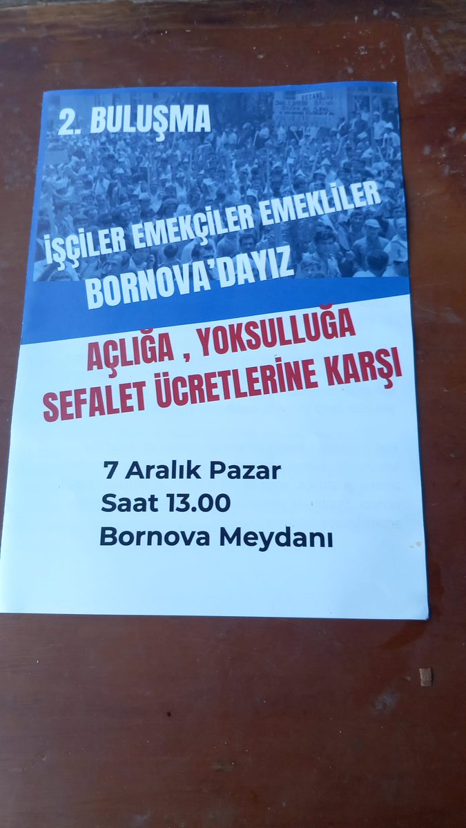 Deri, tekstil, kundura işçileri olarak 7 Aralık Pazar günü gerçekleşecek işçi-emekçi-emekli buluşması için çağrımızı Işıkkent'teki Ayakkabıcılar Sitesi'ne taşıdık.

Hem ortak afişleri hem de çıkarttığımız bildirinin dağıtımını yaptık.

Köle değil işçiyiz, birleşince güçlüyüz!