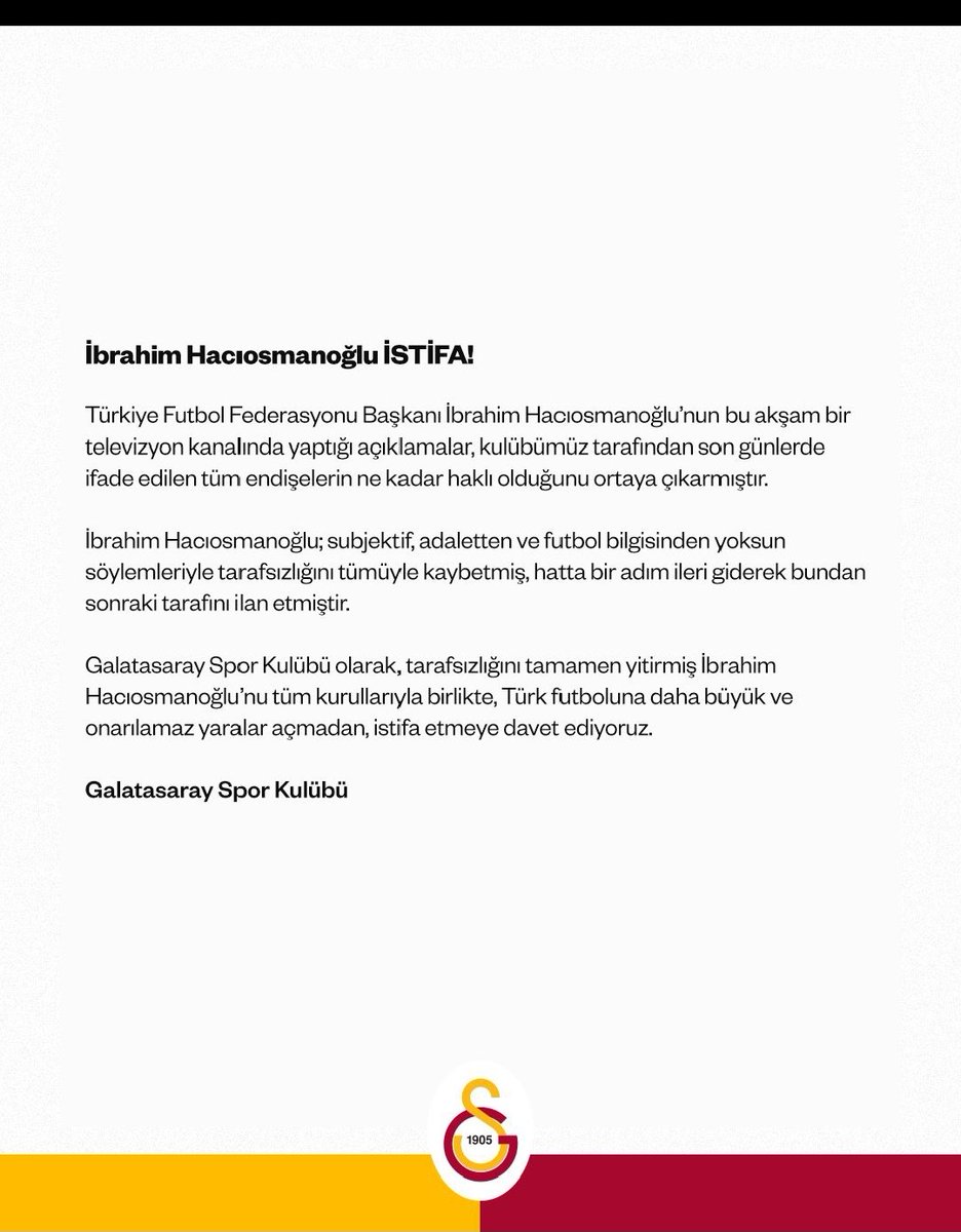 İbrahim Hacıosmanoğlu İSTİFA!Paylaş Paylaştır