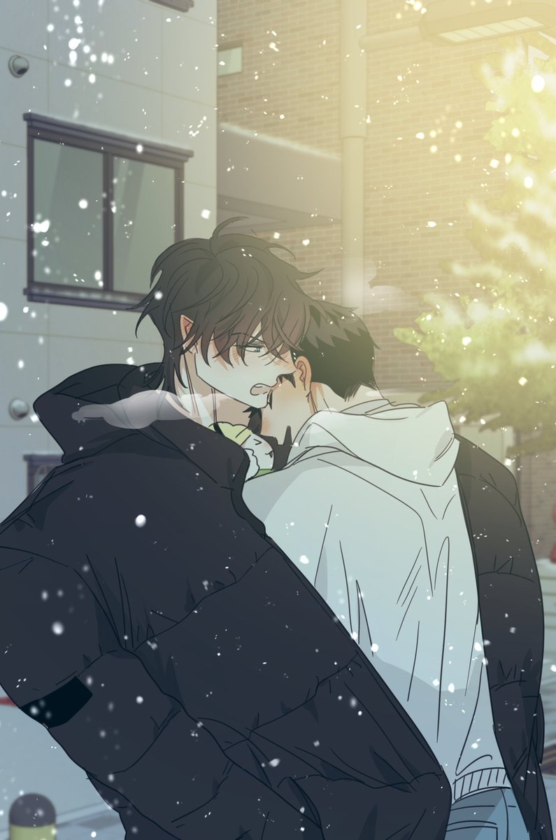 눈이 엄청 내렸어요~ 올해 처음 보는 눈이네요!☺️ 여러분 모두 따듯하게 입고 눈 길 조심하세요~ 성호는 춥게 입었다고 해범이에게 혼나는 중.. !😆