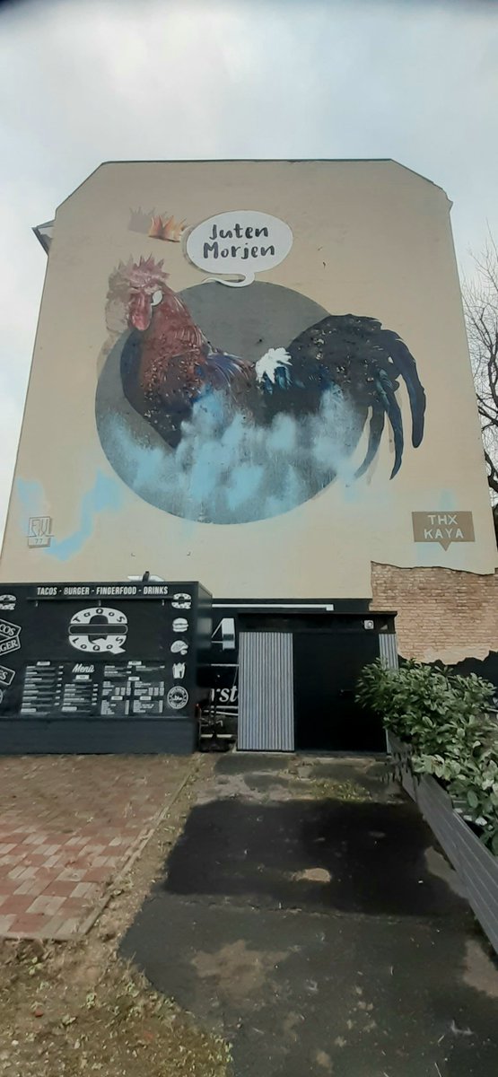 #wandbild #neukoelln #Berlin #Hahn #Kunst 

Neukölln 
Eschersheimer Weg