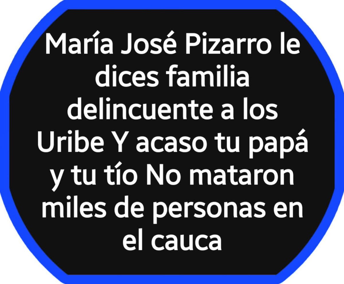Estamos en el país donde la hija de un narcoterrorista como Carlos Pizarro, que participó en masacres y actos criminales de lesa humanidad como la masacre de Tacueyó y el asalto al Palacio de Justicia, le dice «familia de delincuentes» a los Uribe.
