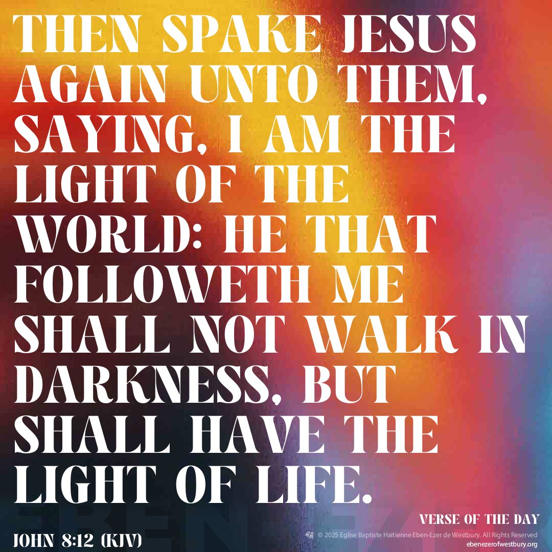 ebenezer516's tweet image. JOHN 8:12 (KJV): Then spake Jesus again unto them, saying, I am the light of the world: he that followeth me shall not walk in darkness, but shall have the light of life. #verseoftheday #bible #scripture #dailyencouragement #truth #goodnews