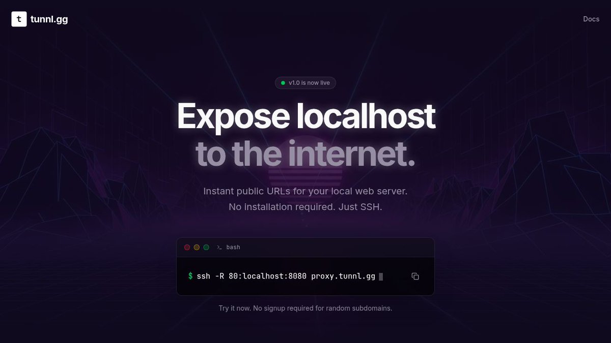 hackernewstop5's tweet image. Tunnl.gg #HackerNews
tunnl.gg