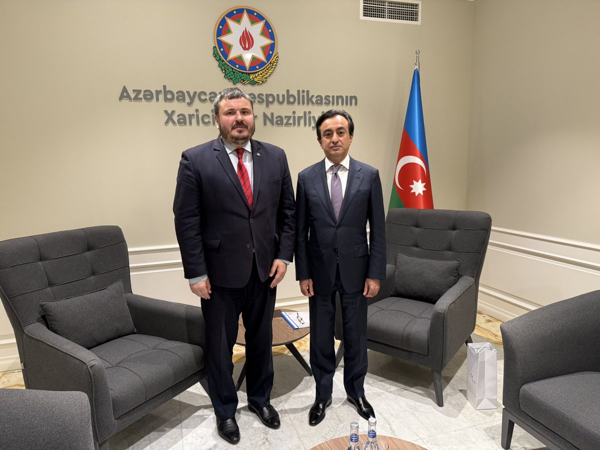 Had a fruitful meeting with newly appointed MFA Azerbaijan Director for Eastern Europe, South Caucasus, Western &amp; Central Asia, Amb. <a href="/ismayilzada_g/">Gursel Ismayilzada</a>. Grateful for Azerbaijan’s steadfast support to Ukraine since the first days of russian invasion. Agreed to deepen our cooperation.