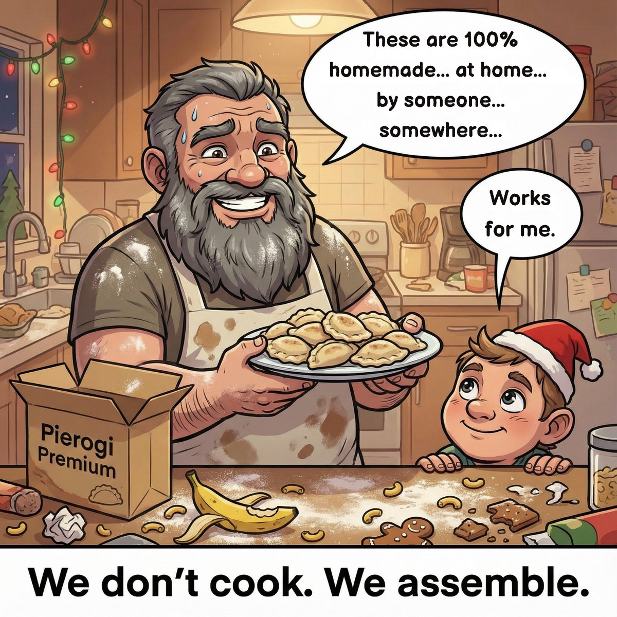 The kids have their Christmas Eve celebration at school, so of course we’re making dumplings… which means we’re buying them at the store. 😅🥟🎄
#HGW #ParentMode